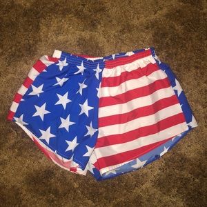 American Flag Running Shorts